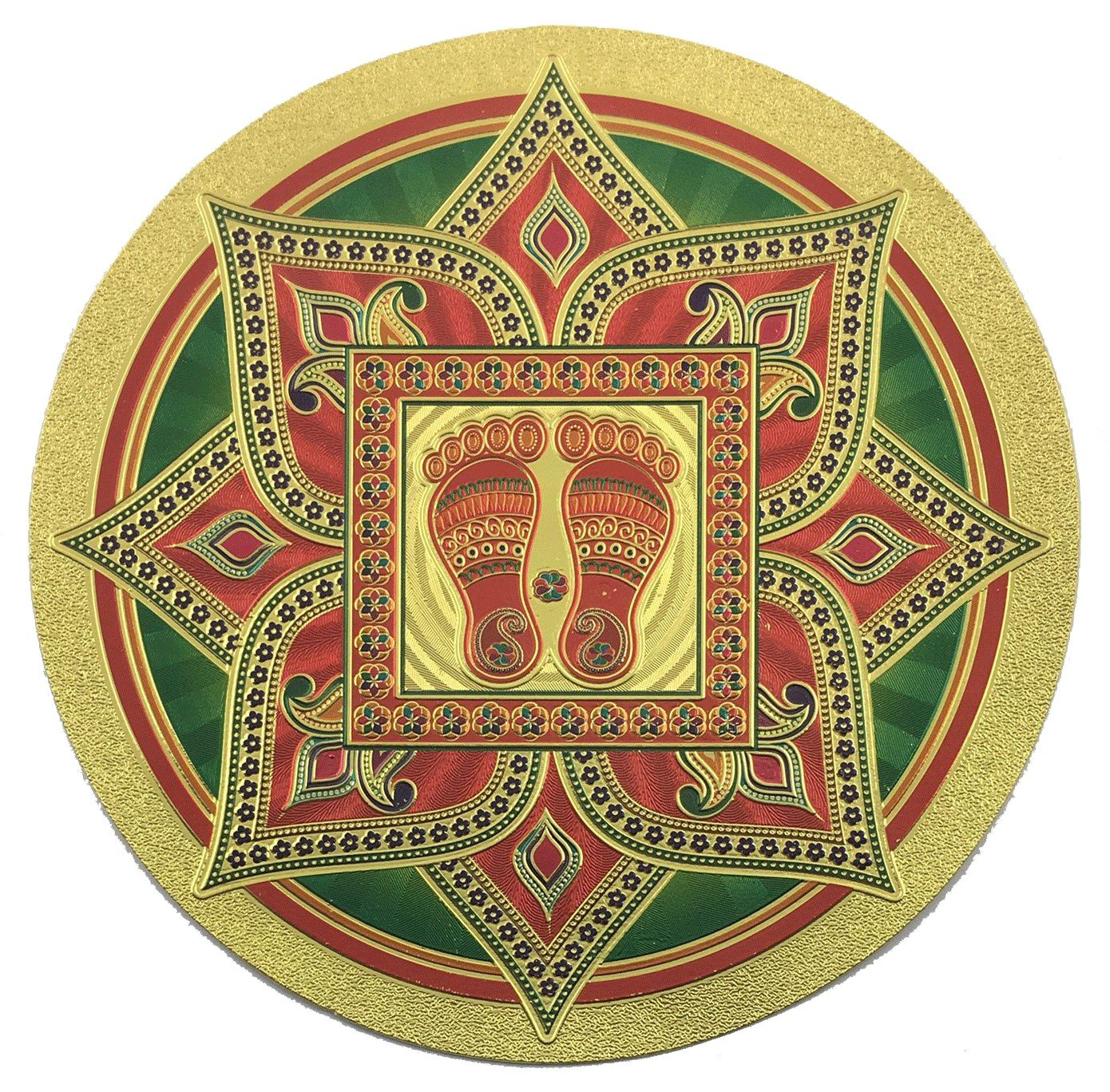 Stickerbazaar Micro Golden Embossing Rangoli Stickers