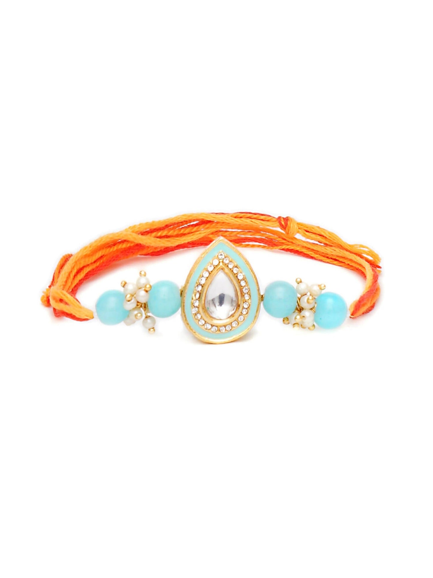 Designer kundan Rakhi - Ruby Raang