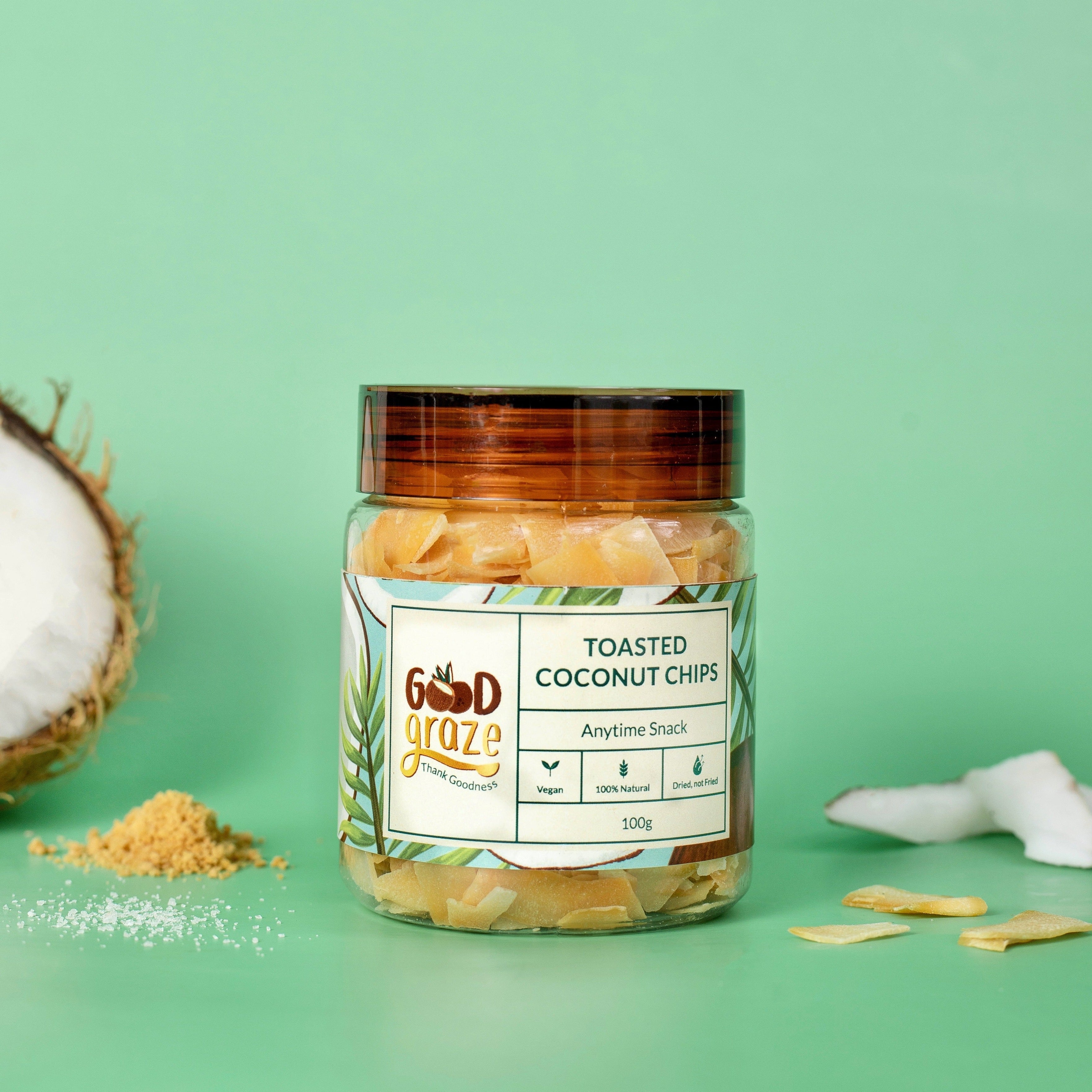 Good Graze Toasted Coconut Chips - Pack of 2 - 200gms