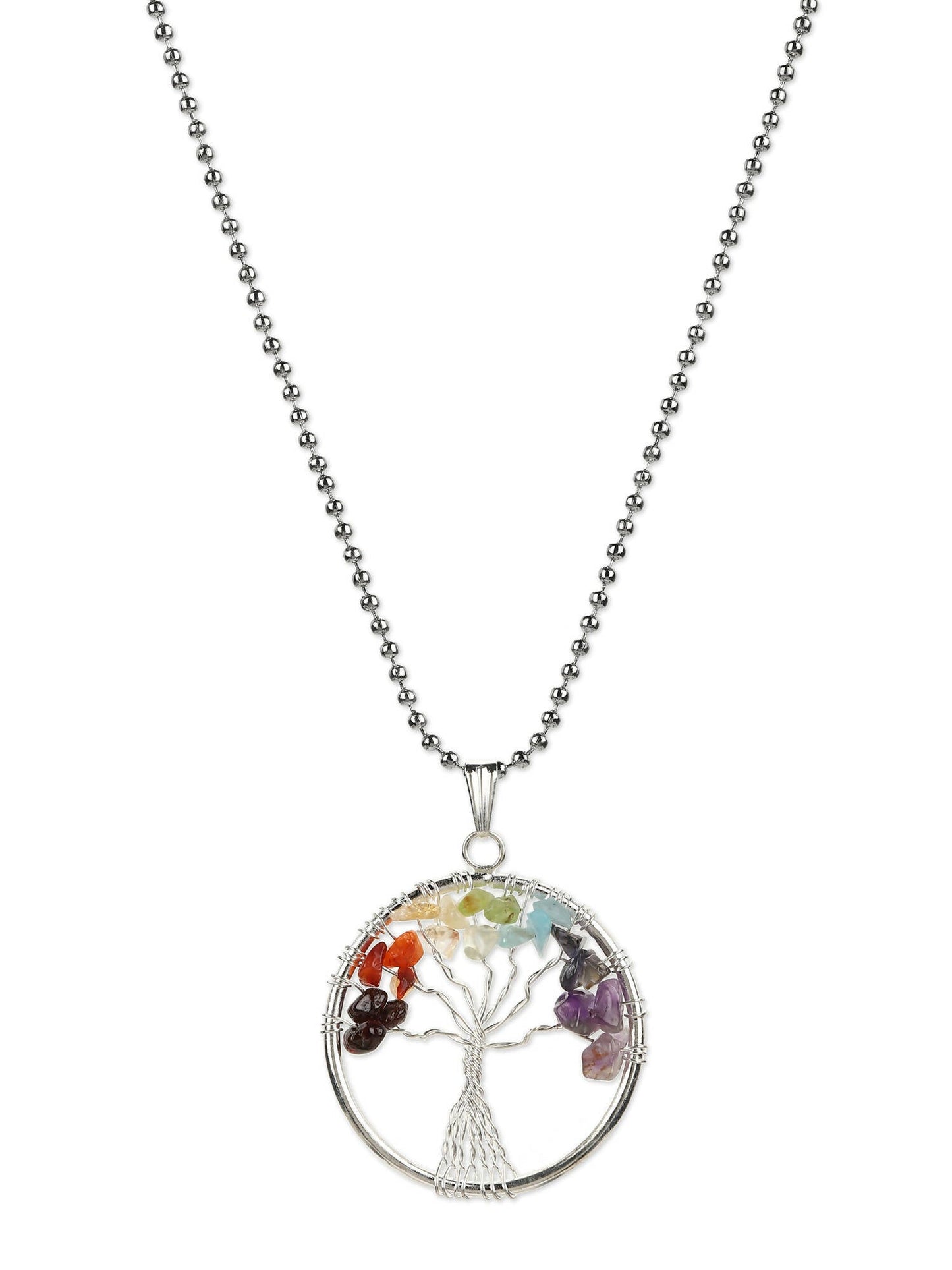 Women's Silver-Toned Blue Silver-Plated Handcrafted Chain - Ruby Raang