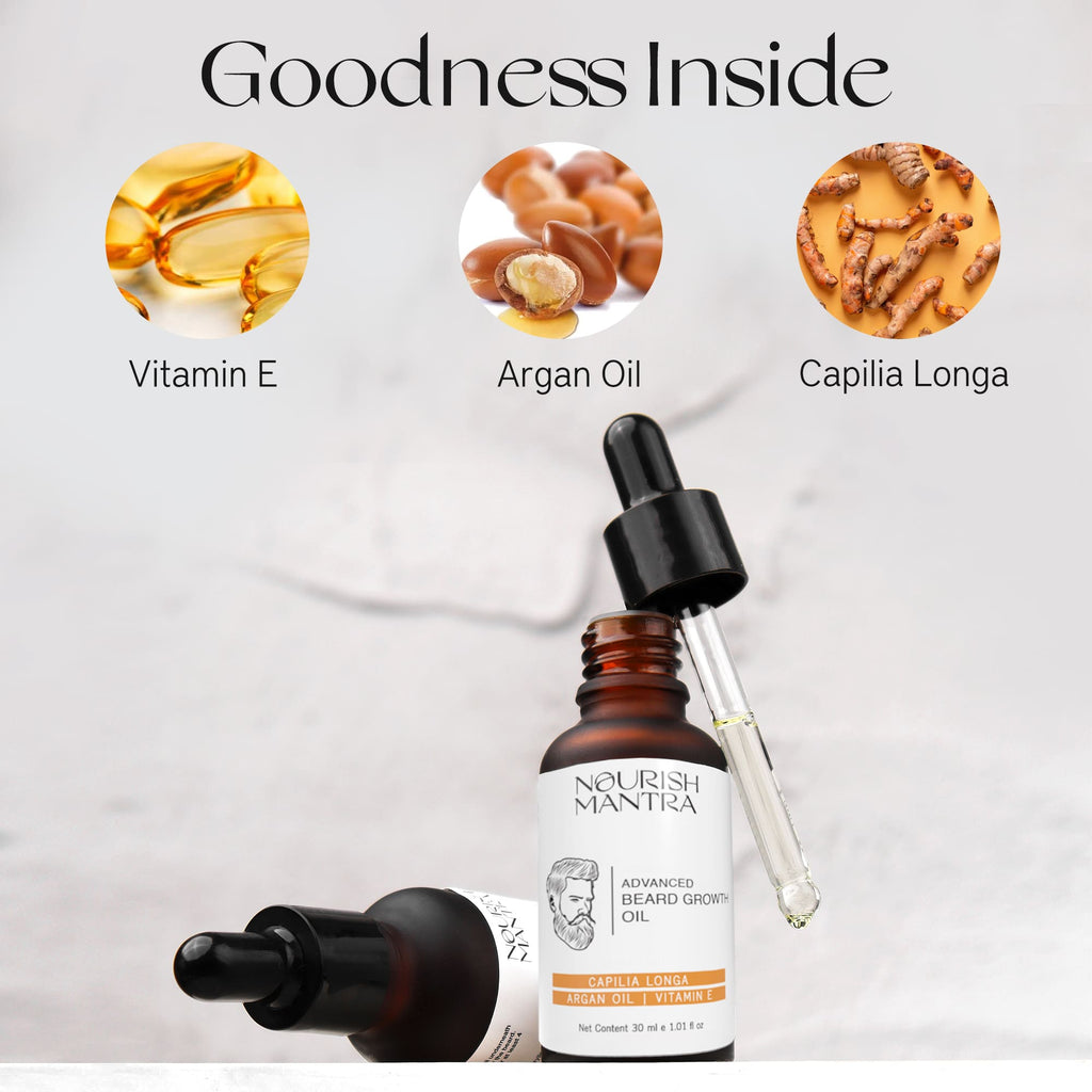 Nourish Mantra Advanced beard growth Oil - 30 ml (Pack of 2)