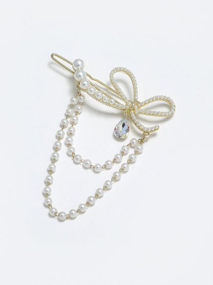 Panash Women Gold-Toned Embellished Chain Drop Hair Pin