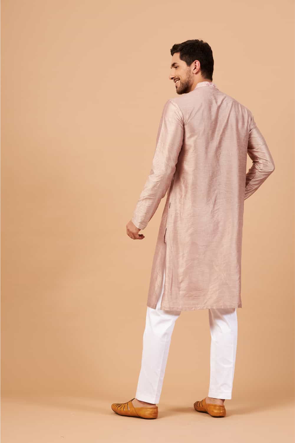 Florne Floral Geometric Embroidered Kurta by Hilo Design