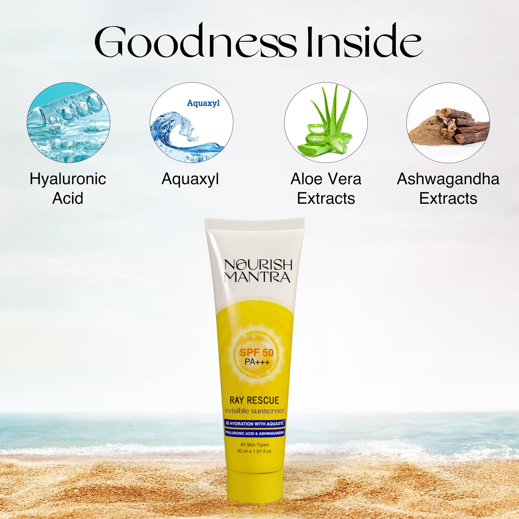 Nourish Mantra Ray Rescue Sunscreen - 30 ml