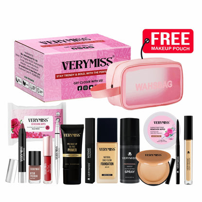 VERYMISS Ultimate Makeup Combo - 3 + Free Makeup Pouch