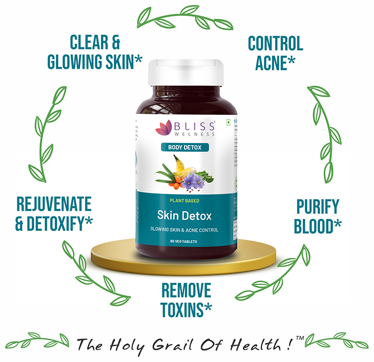 Bliss Welness Body Skin Detox Veg Tablet