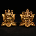 Artarium Padma Laxmi Ganesha Idol 4 inch - Lakshmi Ganesh Murti