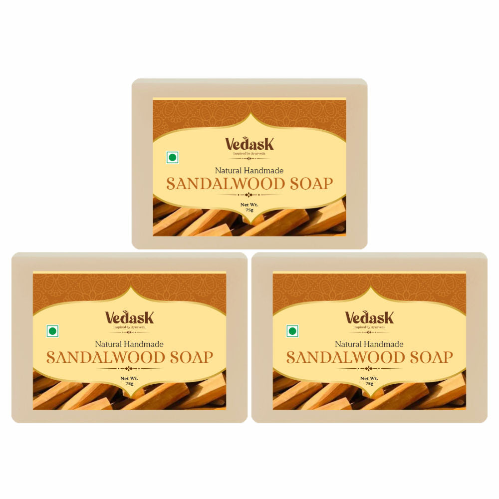 Vedask Organic Handmade Sandalwood Bath Soap