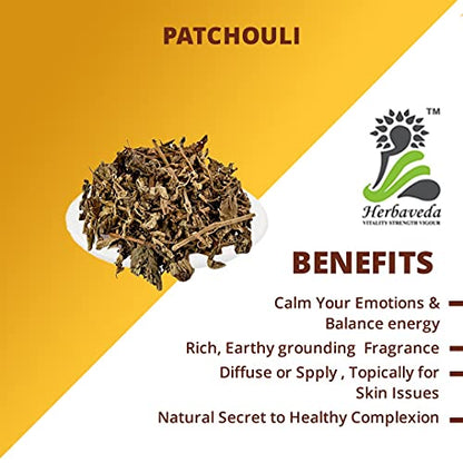 Herbaveda- Patchouli Leaves Dried 100g | Good for Skin