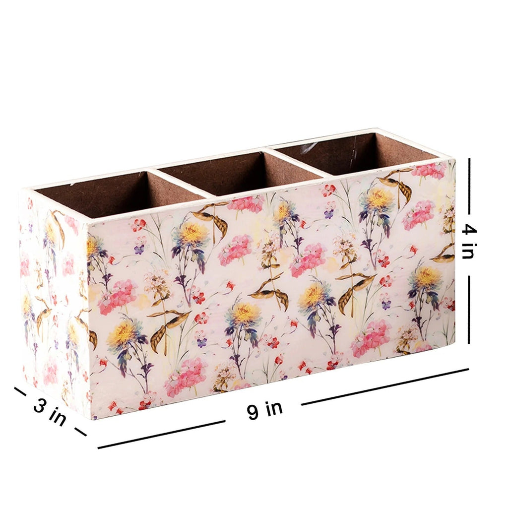 Nestroots Allure Botanic MDF Enamel Spoon Stand Pink Printed