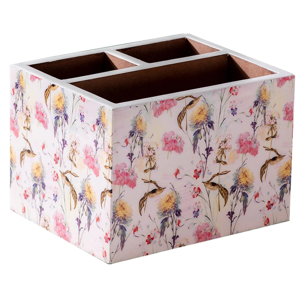 Nestroots Allure Botanic MDF Enamel Cutlery Holder Printed Large