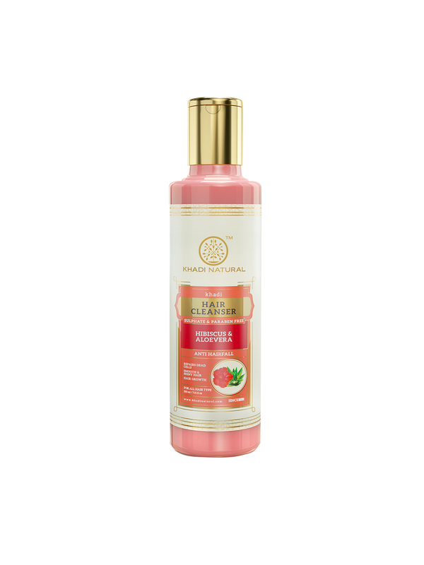 Khadi Natural Hibiscus & Aloevera Hair Cleanser - 210 ml