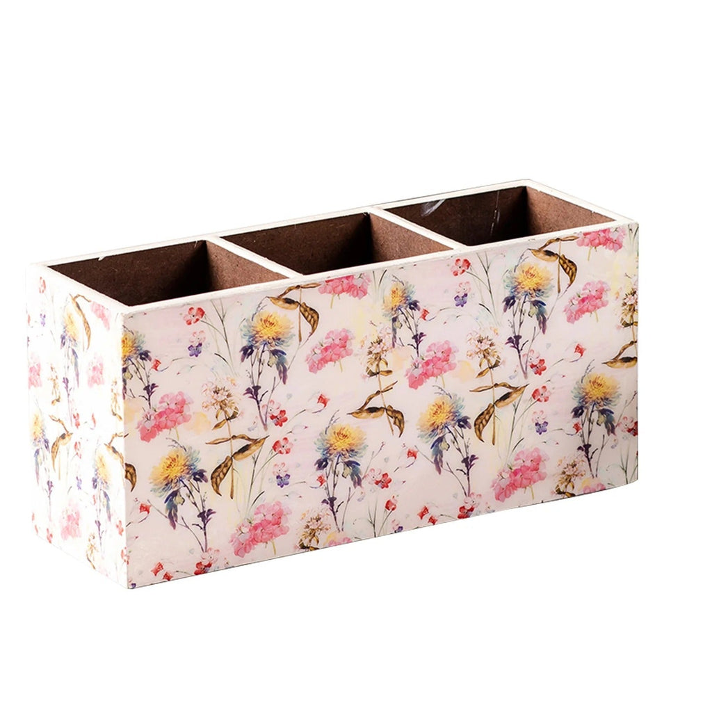Nestroots Allure Botanic MDF Enamel Spoon Stand Pink Printed