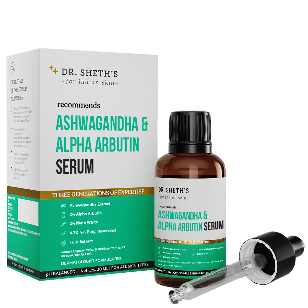 Dr. Sheth’s Ashwagandha & Alpha Arbutin Serum - 30 ml