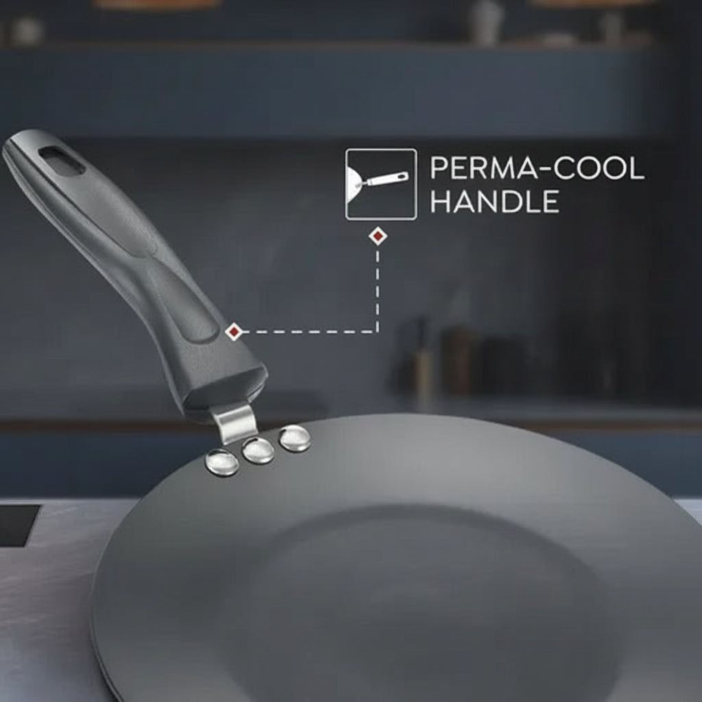Judge by Prestige 25cm Hard Anodised Vista Concave Tawa Gas & Induction Metal Spoon Friendly