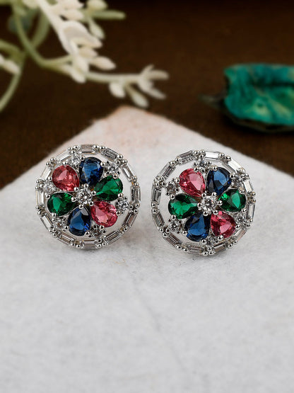 Shoshaa Multicoloured Contemporary Studs Earrings