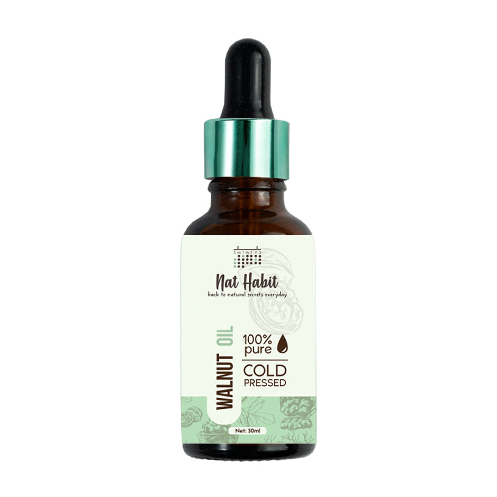 Nat Habit Pure Cold Pressed Walnut (Akhrot) Oil - 30 ml
