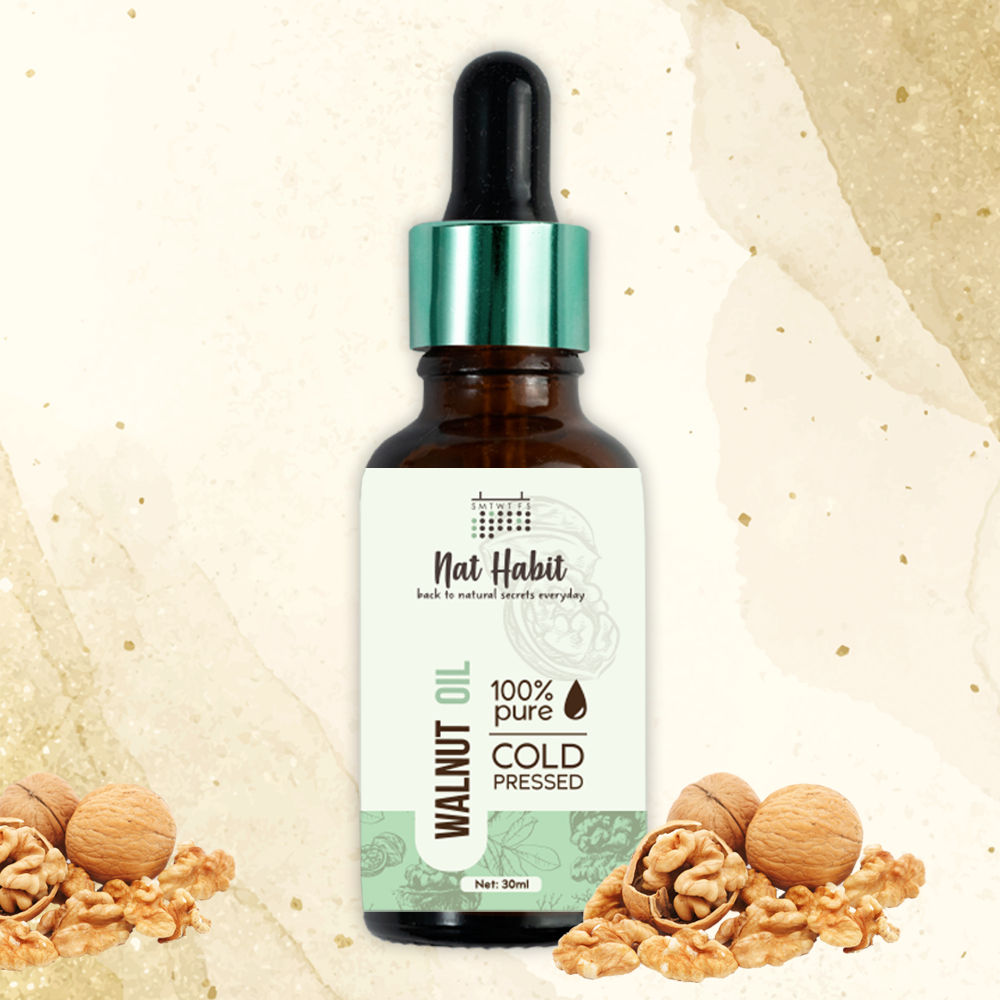 Nat Habit Pure Cold Pressed Walnut (Akhrot) Oil - 30 ml