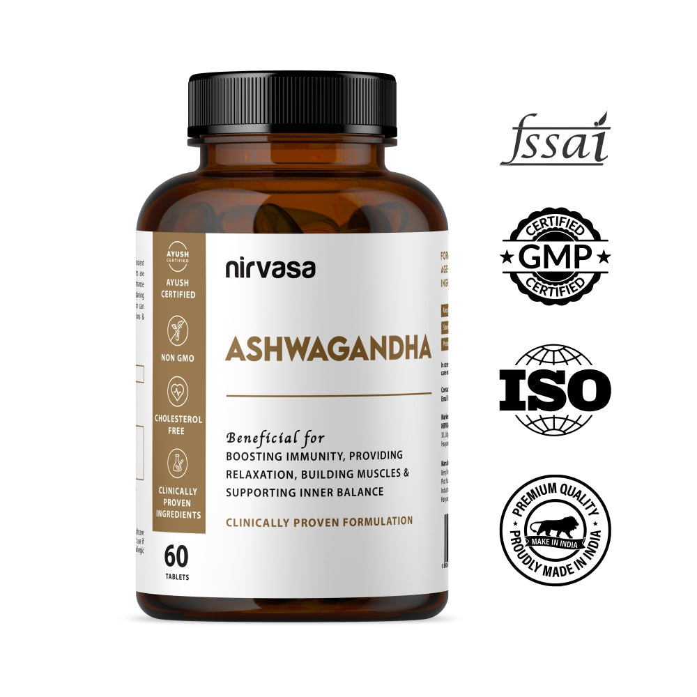 Nirvasa Ashwagandha Tablets - 60 tabs