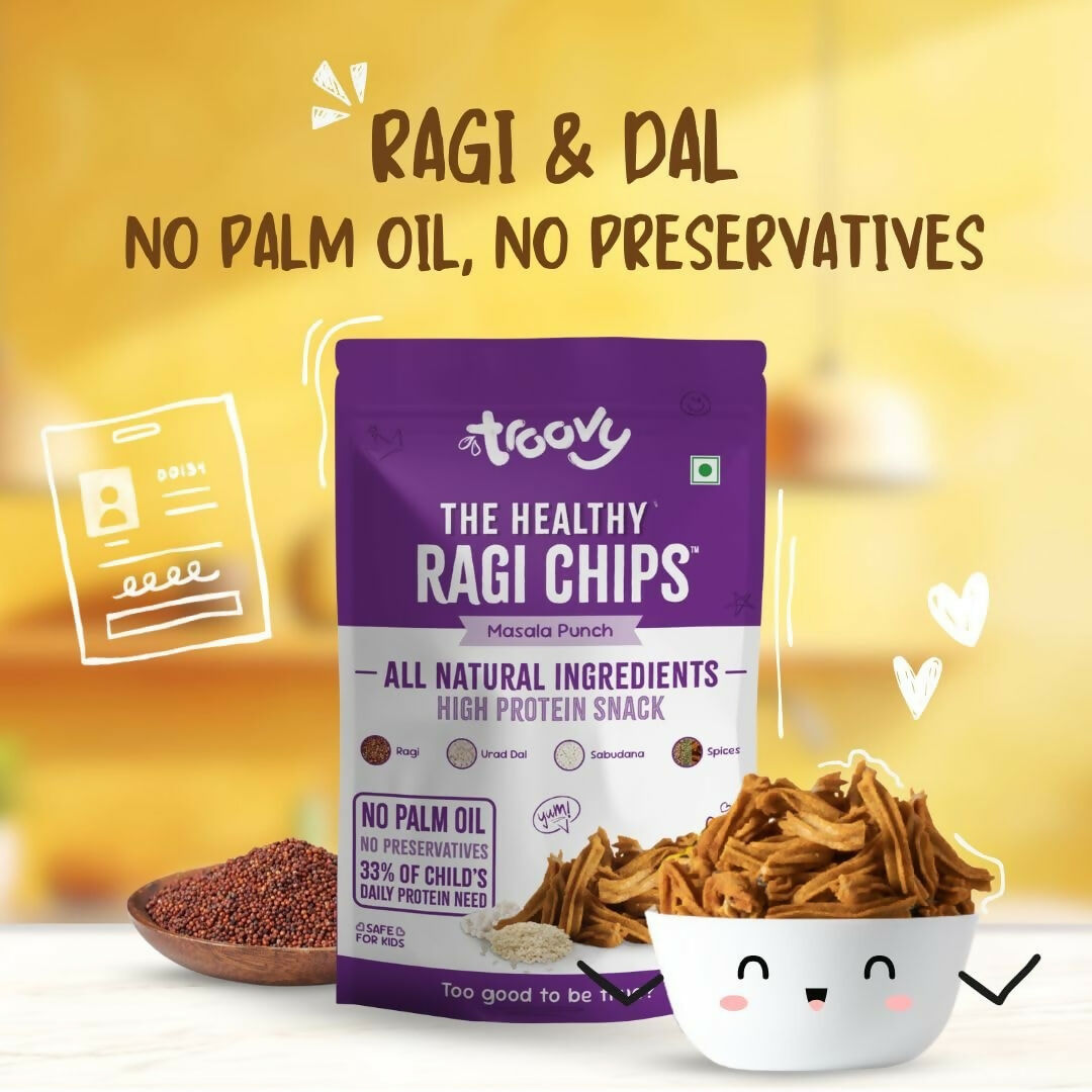 Troovy Healthy Masala Ragi Chips Tasty & High Protein Snacks