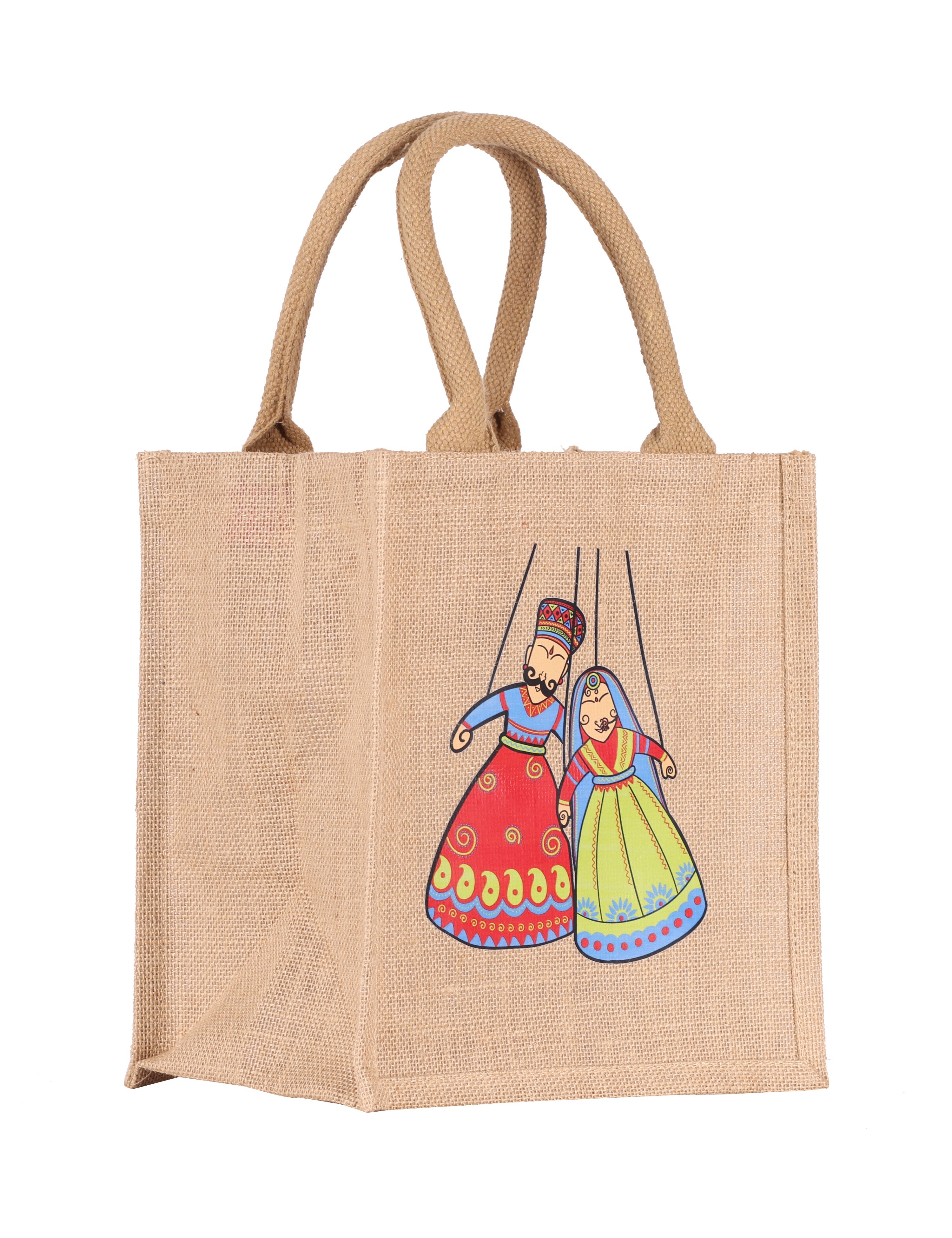 Jute Cottage Puppet Print Zipper Lunch