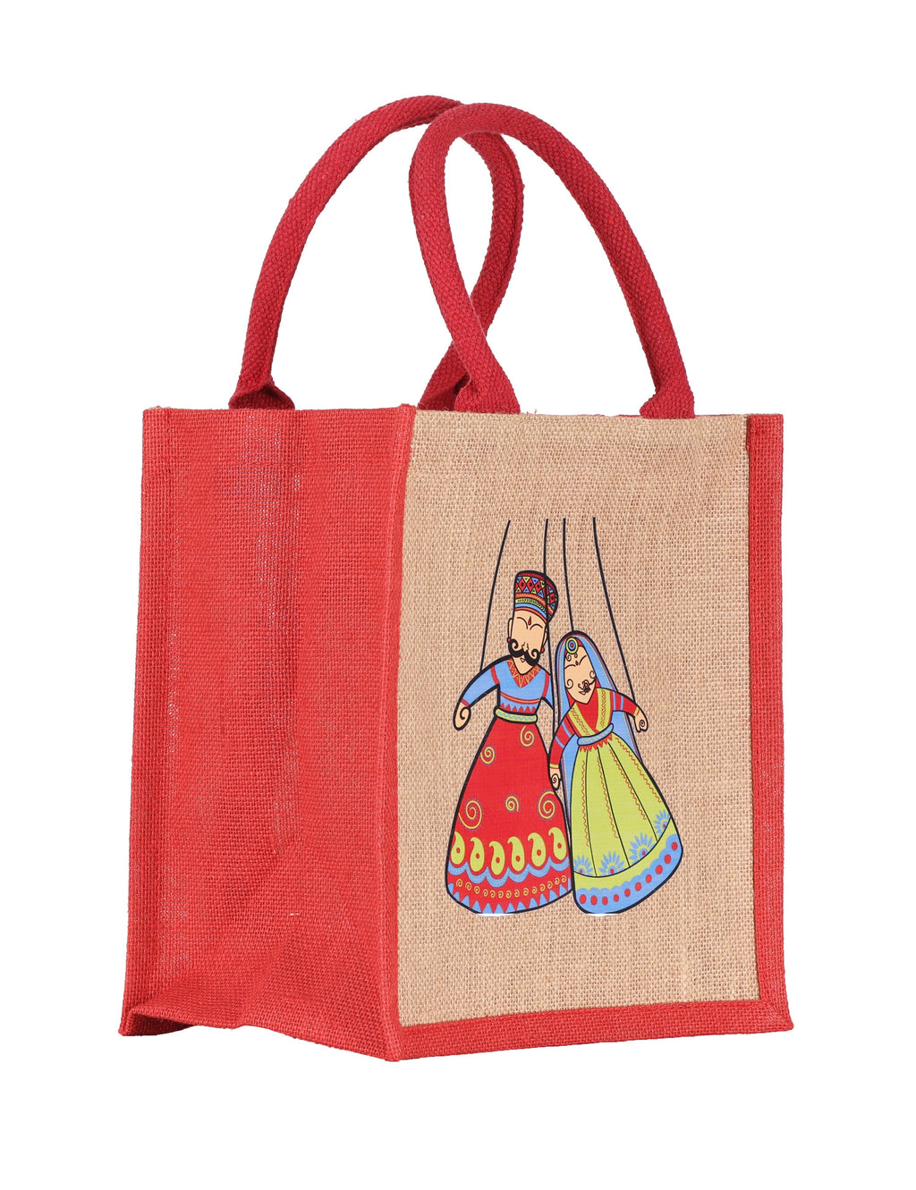 Jute Cottage Puppet Print Zipper Lunch
