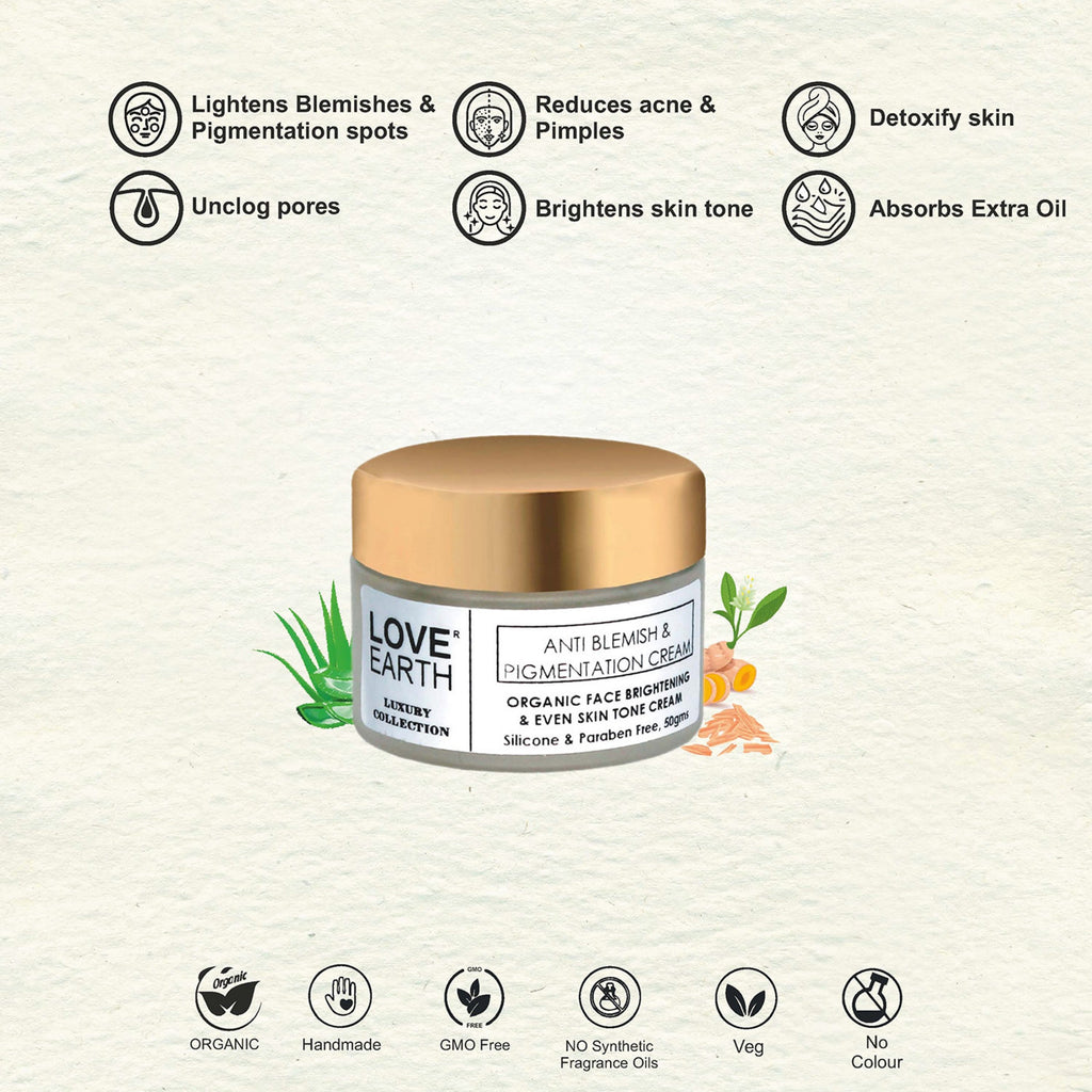 Love Earth Anti Blemish & Pigmentation Cream - 50gms