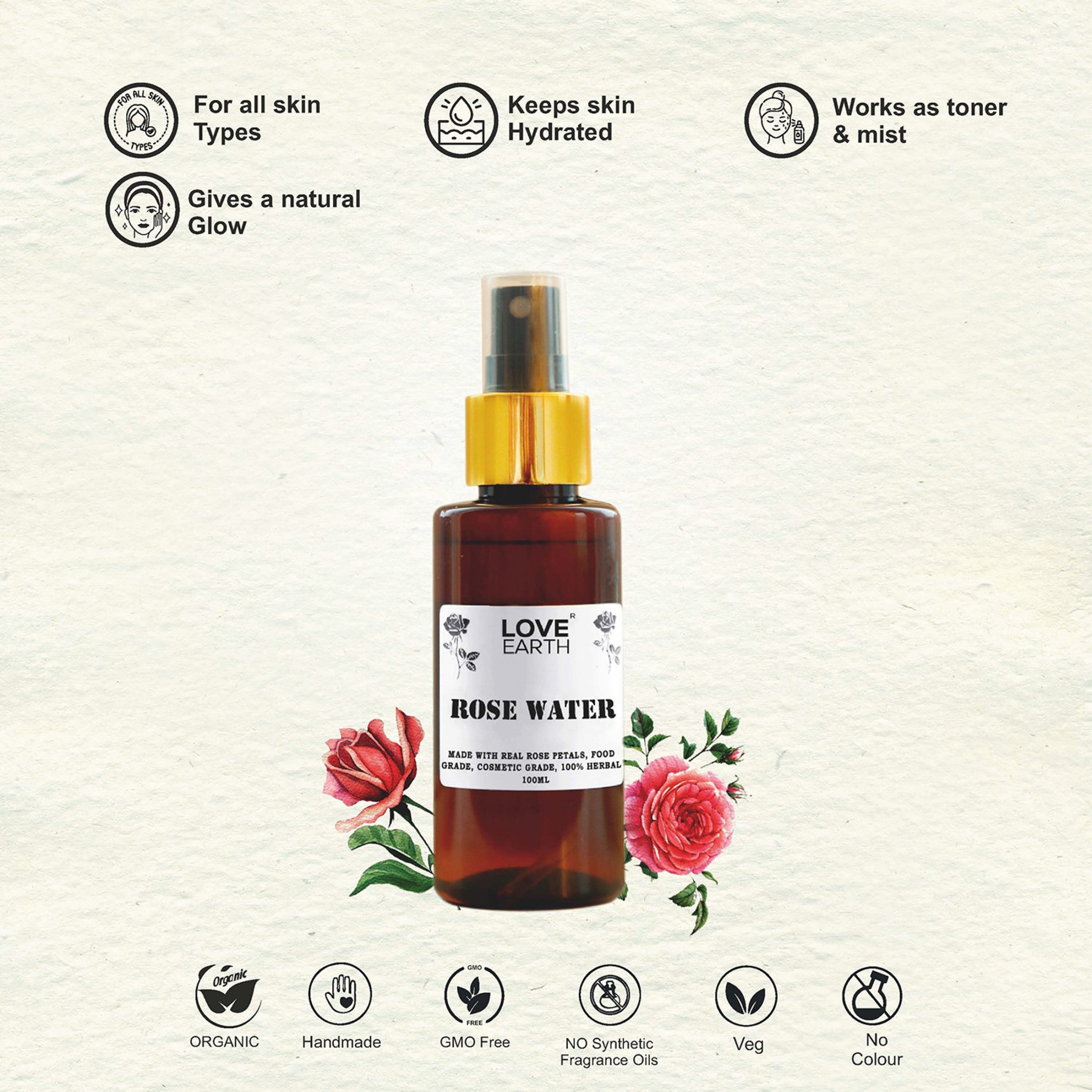 Love Earth Rose Water - 100 ml