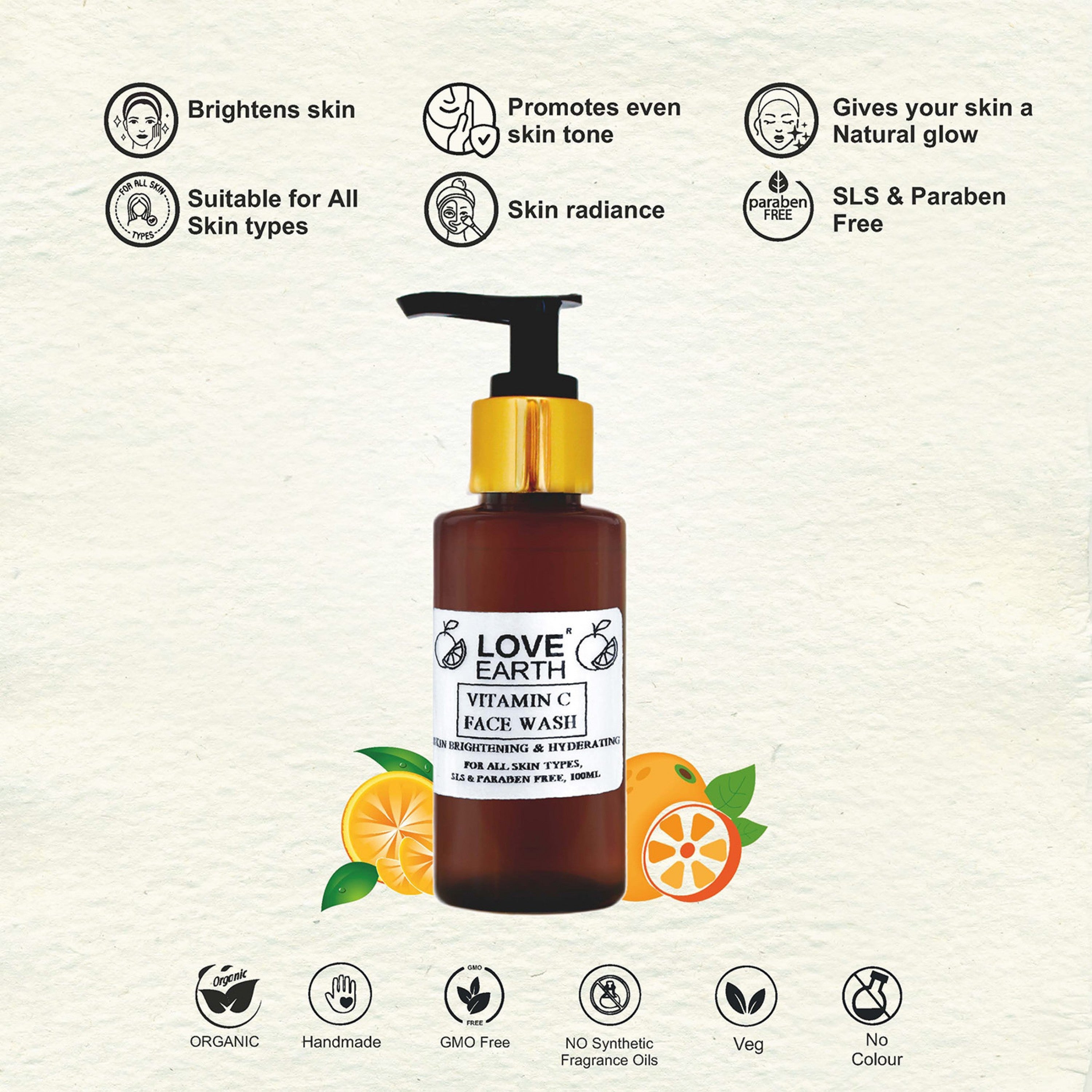 Love Earth Vitamin C Face Wash - 100ml