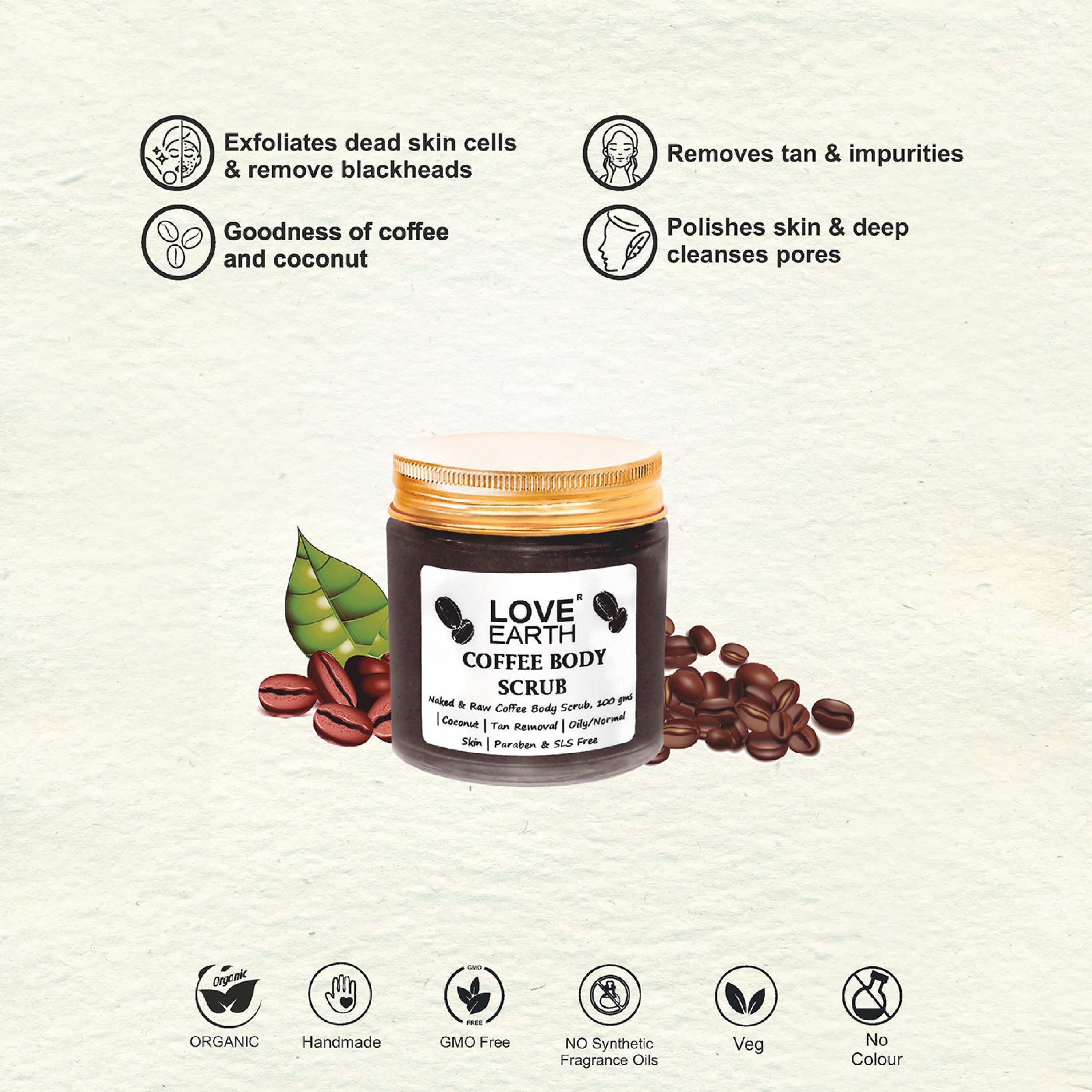 Love Earth Coffee Body Scrub - 100 gms