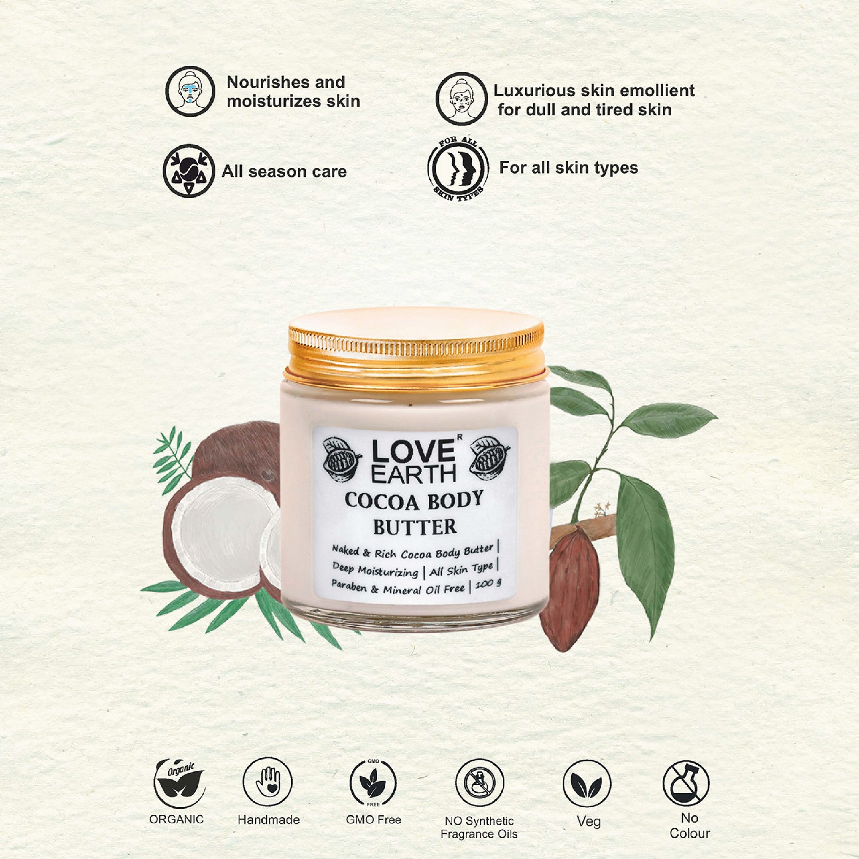 Love Earth Cocoa Body Butter - 100 gms