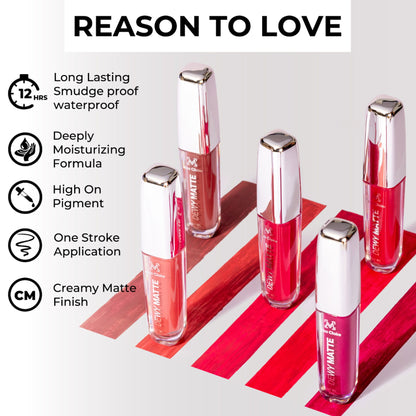 Miss Claire Dewy Matte Lip Combo Set - Day-To-Date