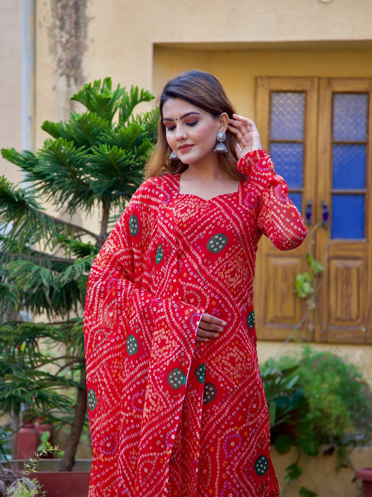 ONEWE INDIA Raas Bandhani Set (Set of 3)