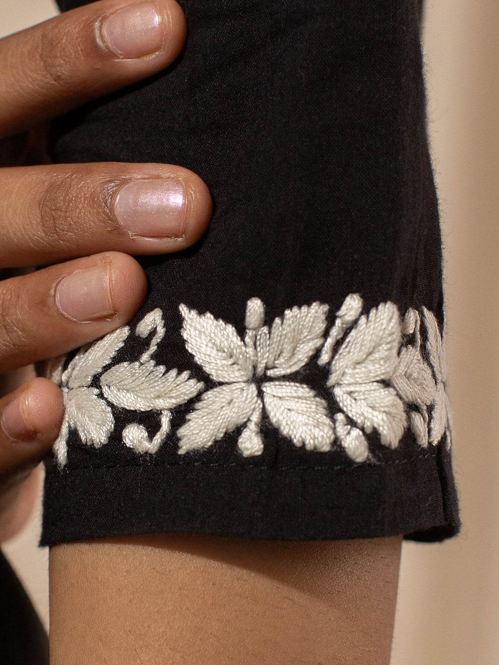 Likha Black Chikankari Kurta Pant & Dupatta LIKSKD33 (Set of 3)