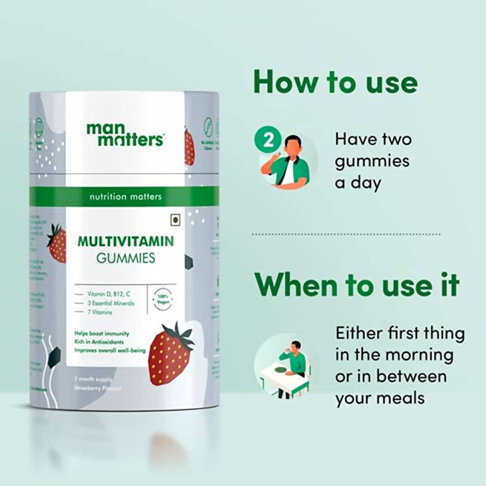 Man Matters Multivitamin Gummies For Men Strawberry Flavor - 60 gummies