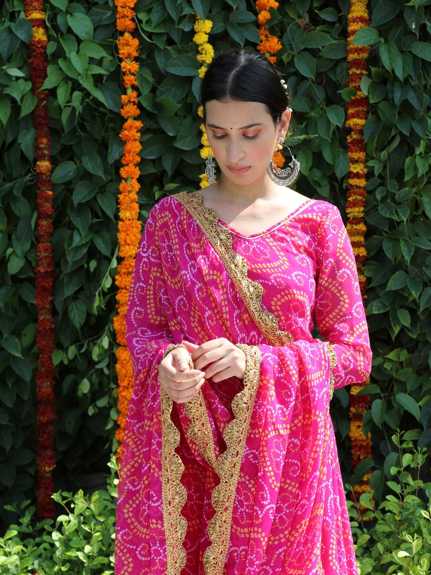 ONEWE INDIA Sheena Bandhani (Set of 3)