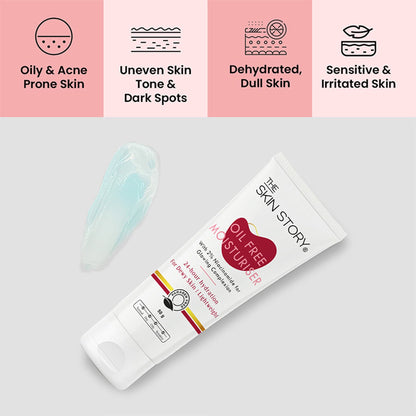 The Skin Story Oil Free Face Moisturizer For Oily Acne Prone Skin Hydrates Adds Glow - Niacinamide