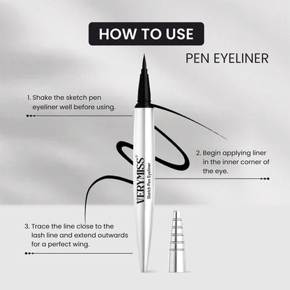 VERYMISS Waterproof Pen Eyeliner + Mascara Combo Set