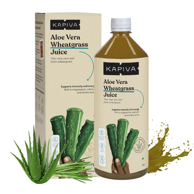 Kapiva Ayurveda Aloe Vera + Wheatgrass Juice