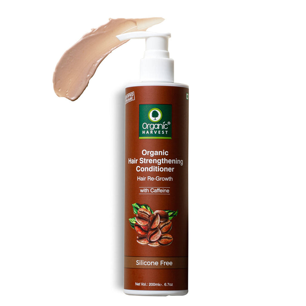 Organic Harvest Organic Hair Strengthening Conditioner Hair Re-Growth With Caffeine - 200 ml