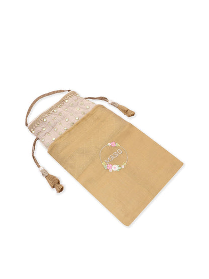 Masq Gold-Toned Embellished Potli Clutch
