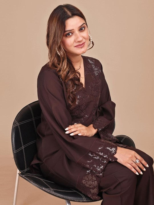 Tikhi Imli Embroidered Tunic With Trousers Co-Ords