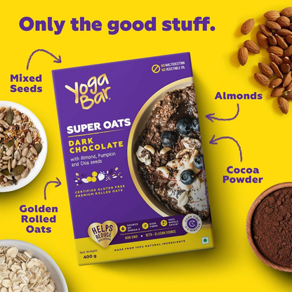 Yoga Bar Multigrain Energy Snack Bars - Dark Chocolate Flavour Premium Super Oats Combo