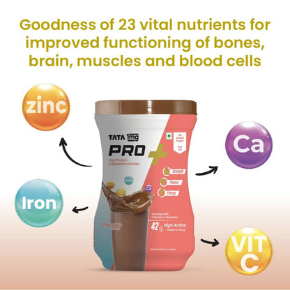 Tata 1mg Pro+ Soy Protein Supplement Powder(Chocolate Flavour)