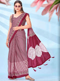 Tikhi Imli Striped Satin Ready To Wear Saree With Blouse Piece