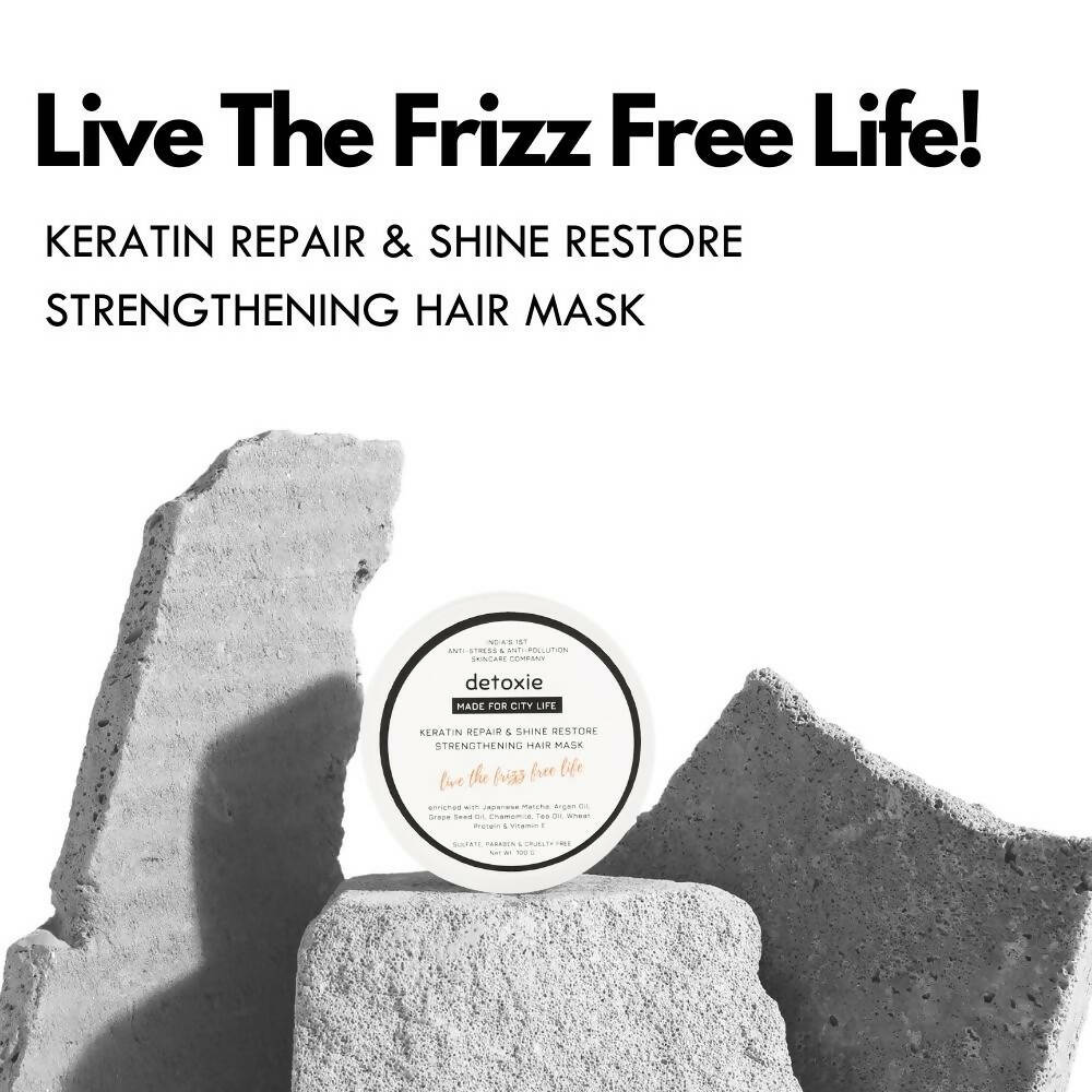 Detoxie Keratin Repair & Shine Restore Strengthening Hair Mask - 100 gms