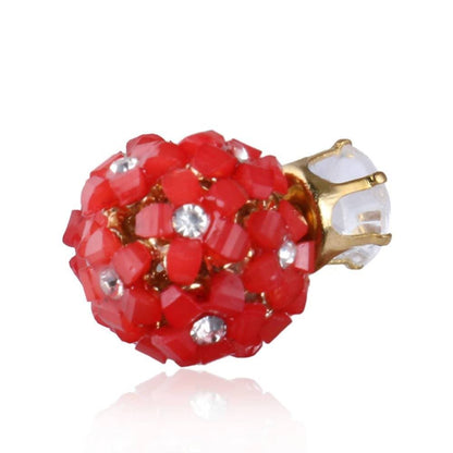 Trendoo Jewelry Gold-Polished Stylish Fancy Party Wear Red Studs