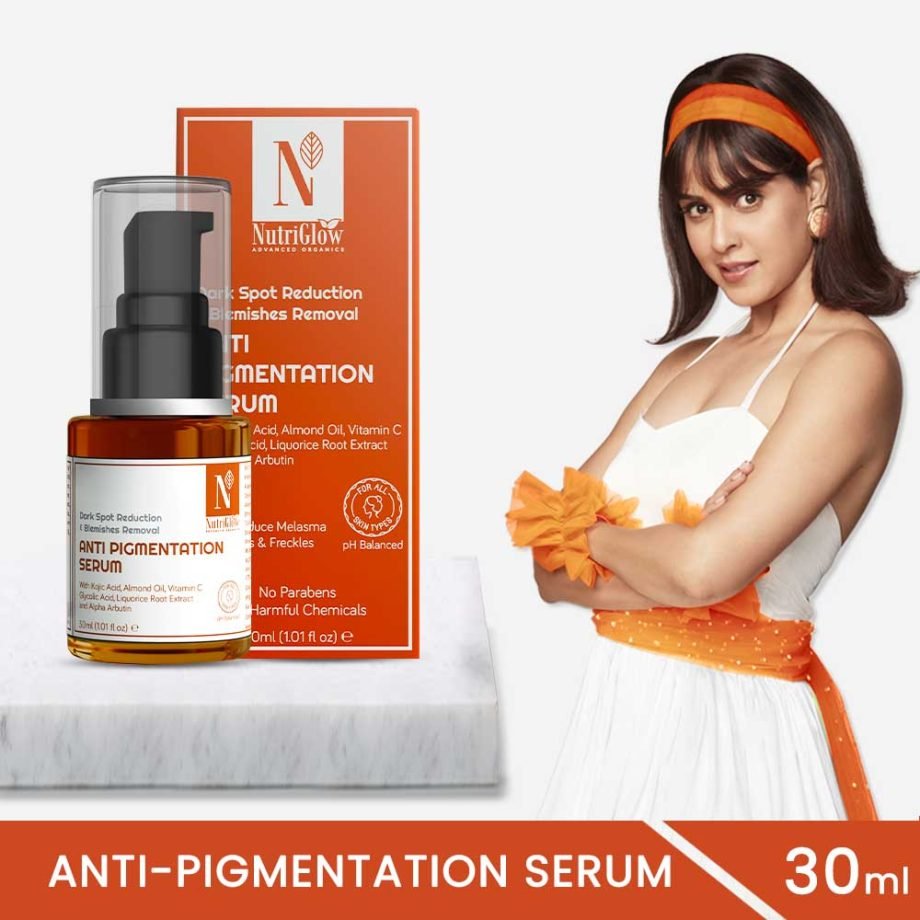 NutriGlow Organics Vitamin C Face Serum with Glycolic Acid – 30ml