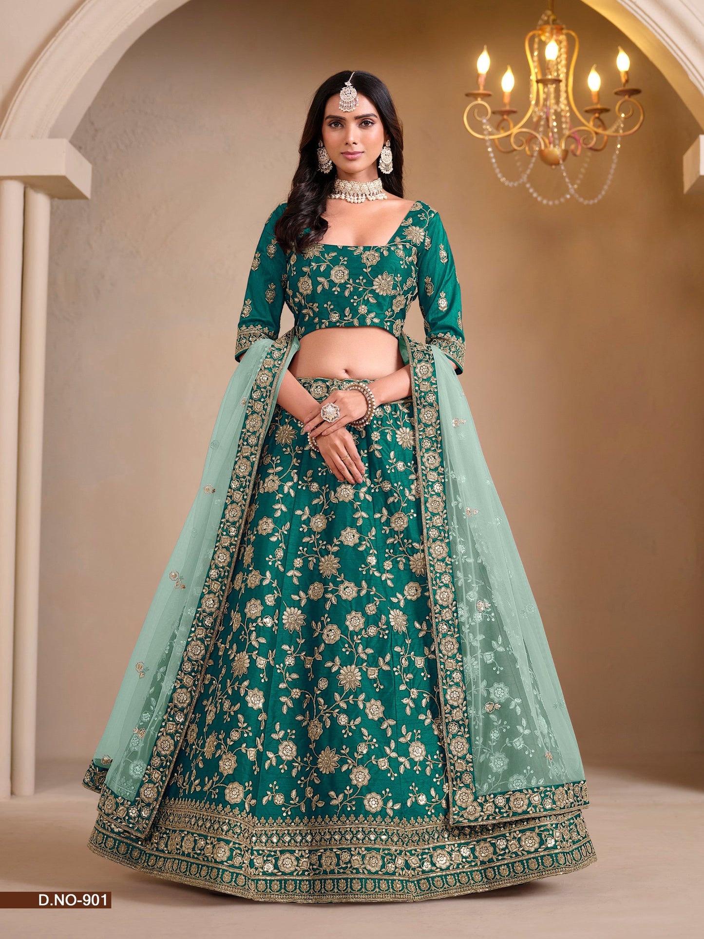 Anaita Green Art Silk Designer Lehenga With Blouse