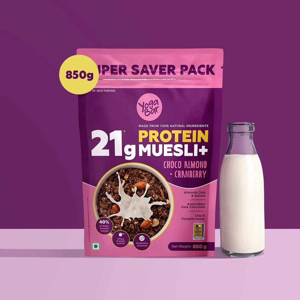 Yogabar 21g Protein Muesli Choco Almond - 850 gms